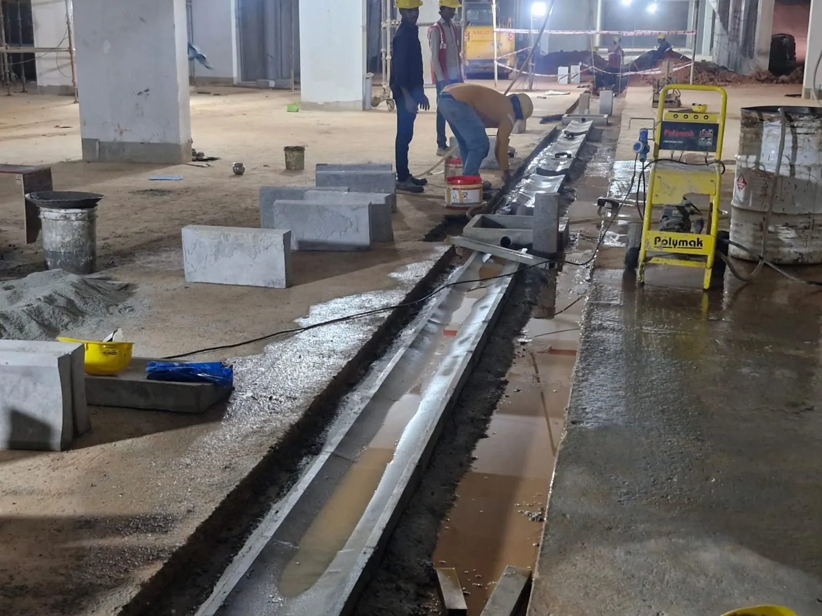 Lower basement infrastructure work in progress