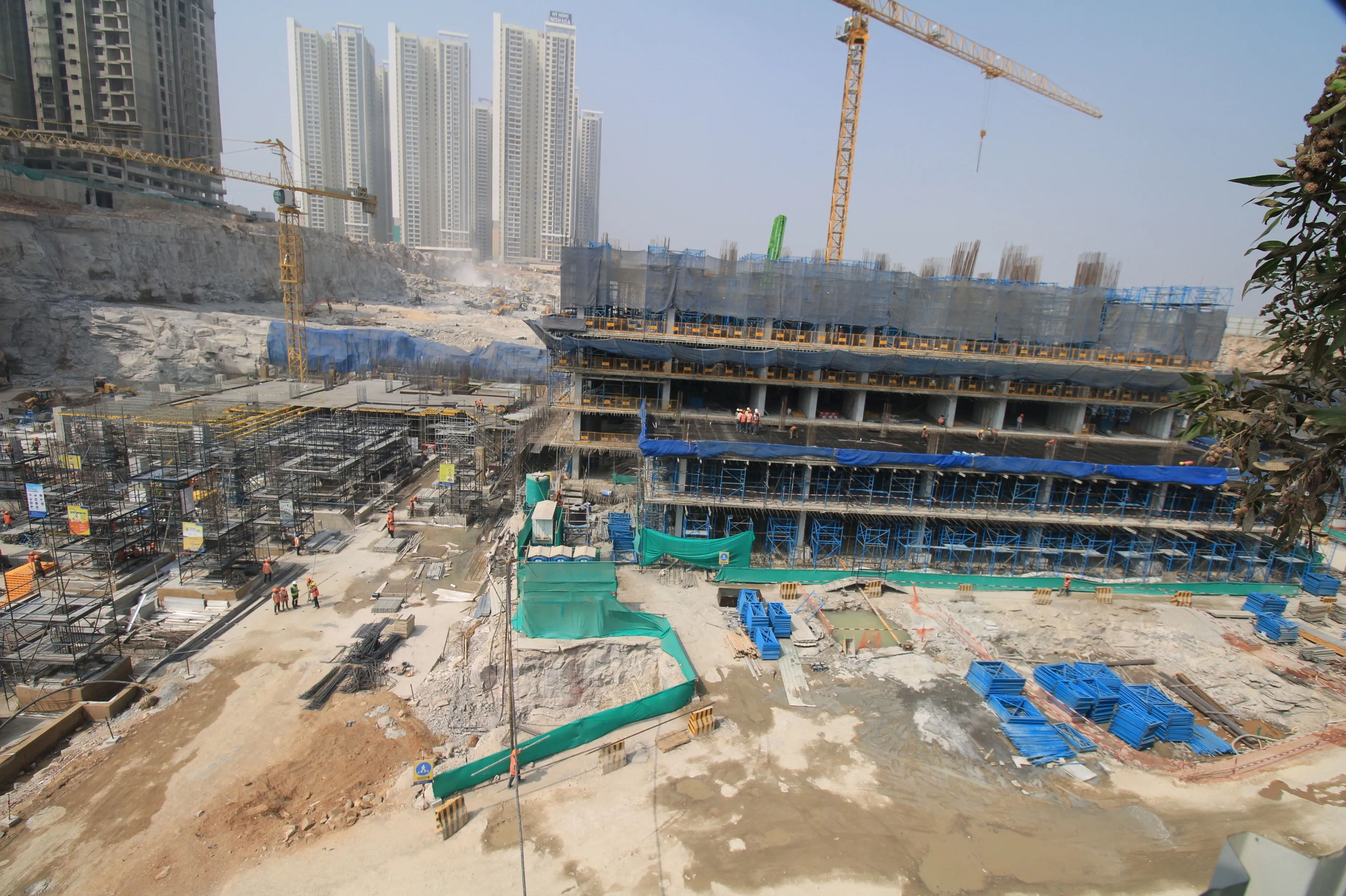 Tower B Foundation works Completed. Basement 4 completed Basement 3 completed Basement 2 completed Basement 1 Works in progress Ground Floor Works in progress