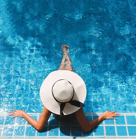Swimming Pool with Kids' Pool and Pool Pavilion