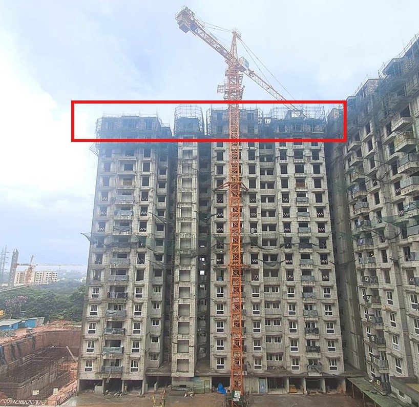 Brigade EL Dorado – Dioro Wing C- Milestone Release –“On casting of Sixteenth floor slab”- Status as on 05th