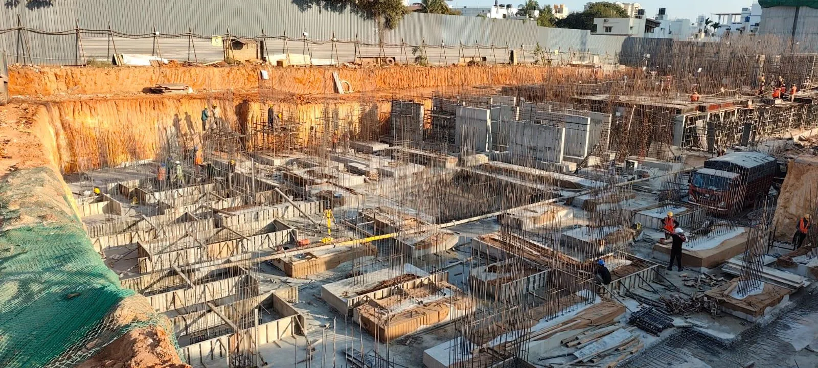 Tower-C Footing/raft completed on