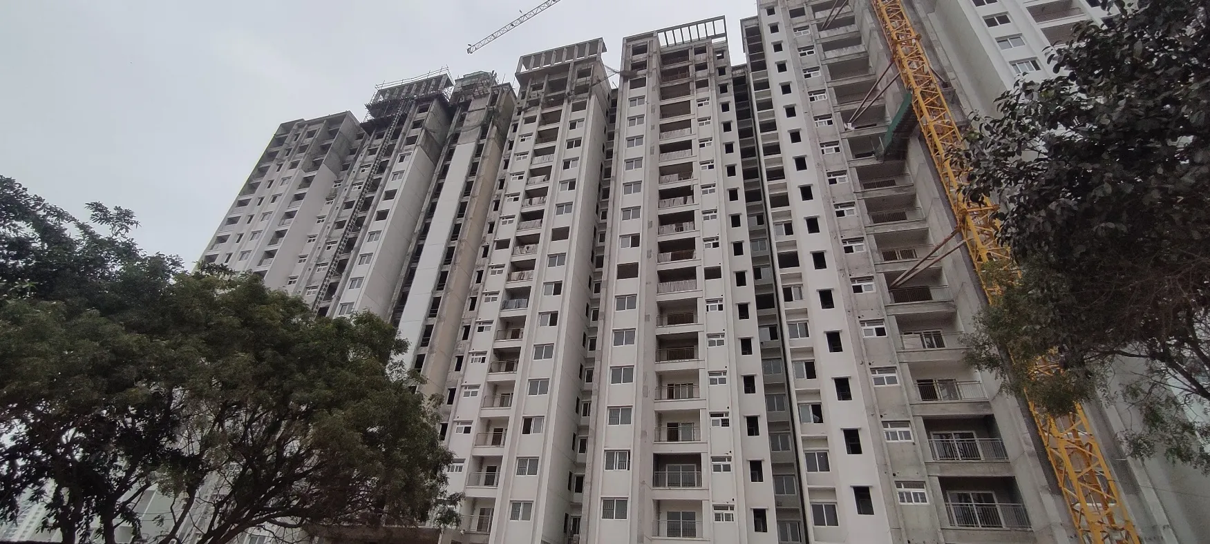 Tower E- External painting activities are in progress.