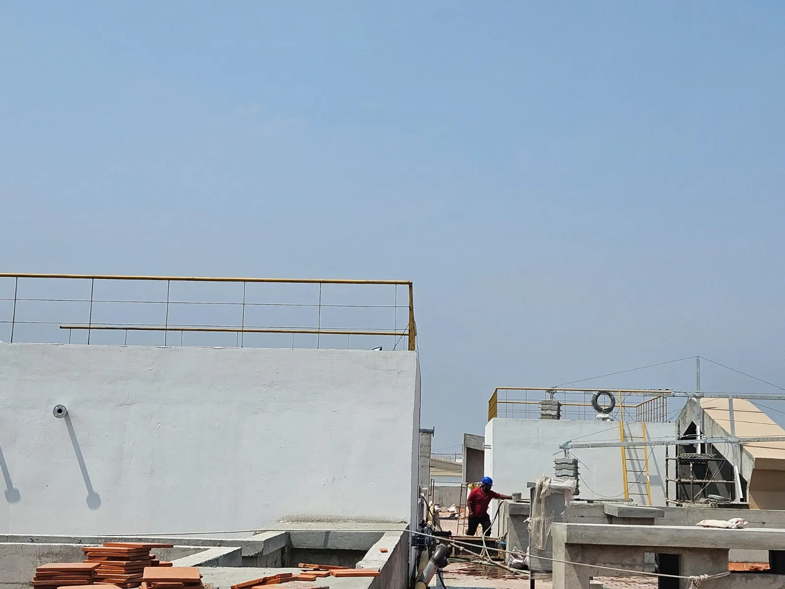 Terrace painting work in progress