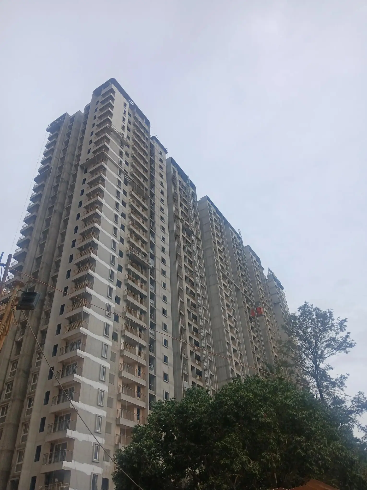 Above terrace structure work completed. Painting work in progress