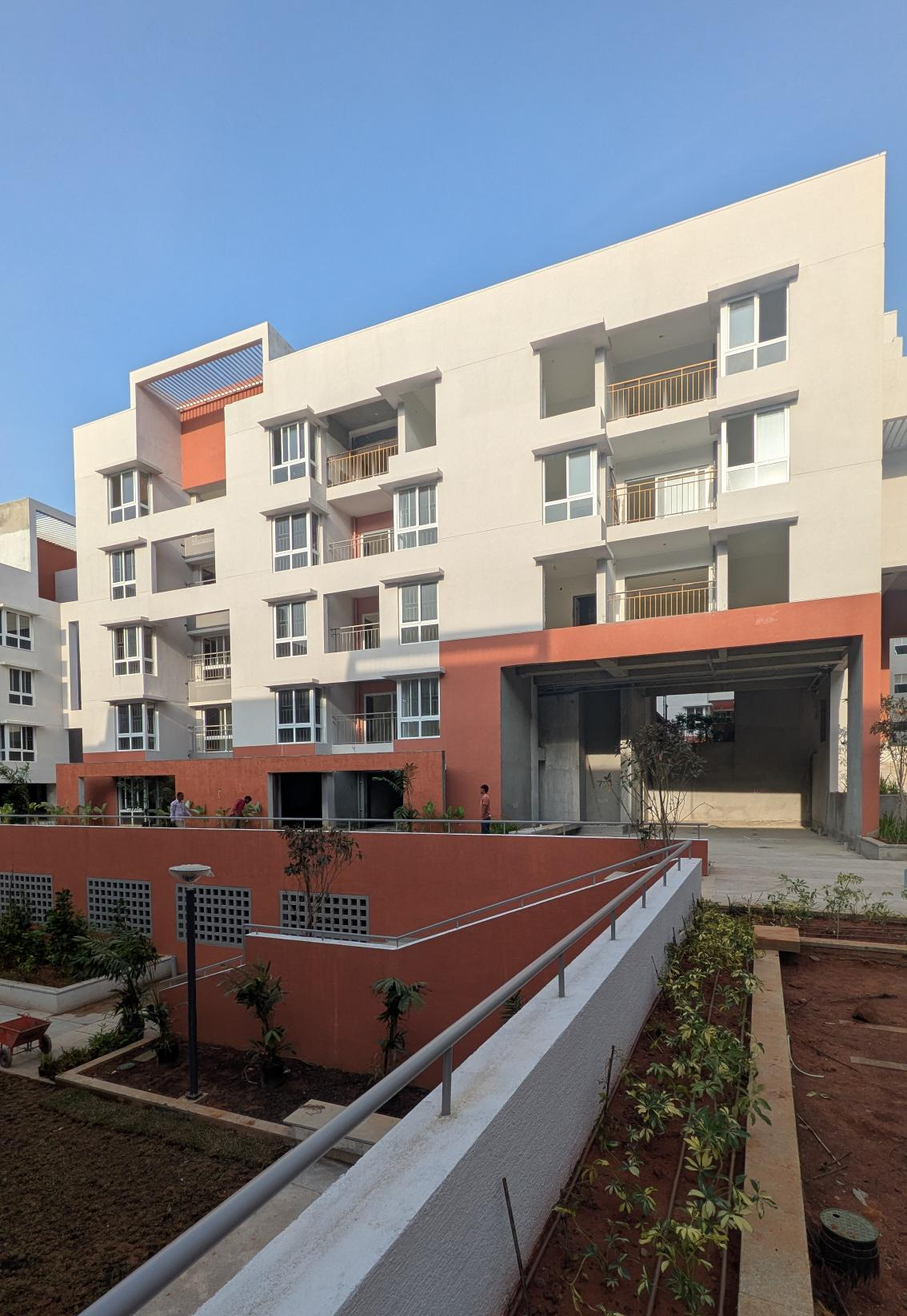 N Block  External paint work in progress. 13 flats QA certification completed. Terrace clay tile finishing completed. Basement VDF completed. Common area (Lift lobby and staircase) finishing work in progress. Basement Painting work in progress.