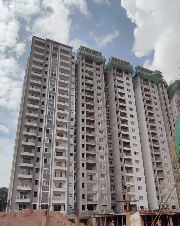 Tower D – External Painting activities are in progress.