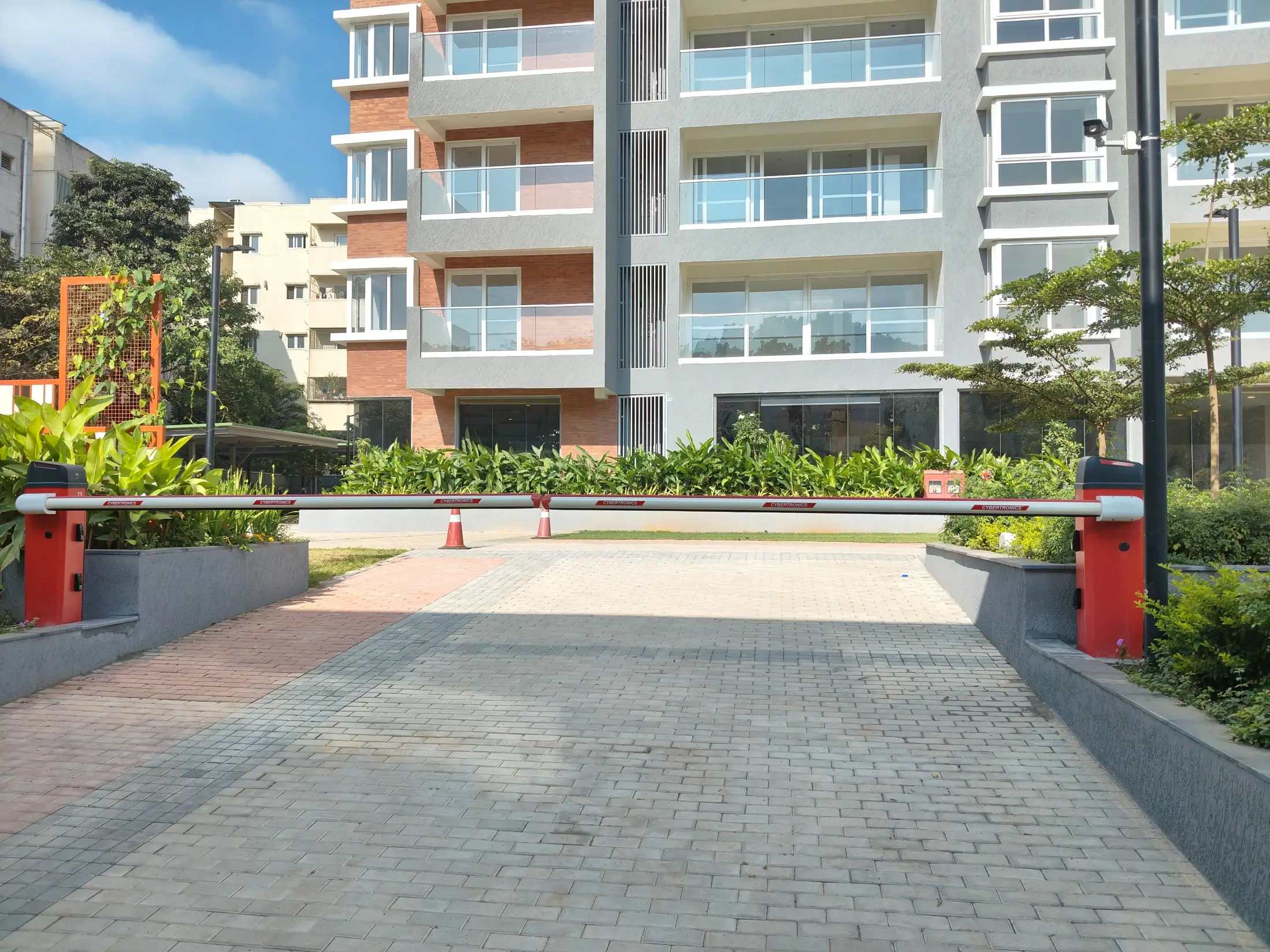 Boom barrier installation work completed