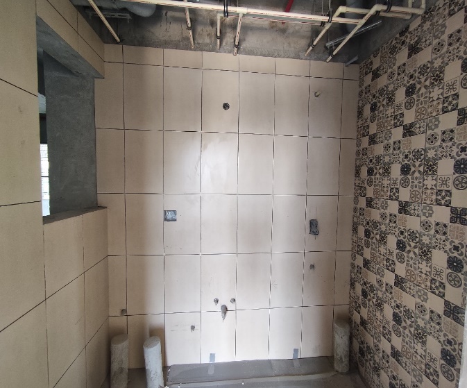 Internal flats Tiling flats completed 3rd floor tiling in progress