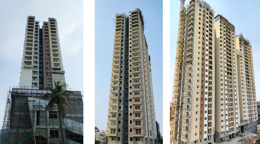 Brigade Komarla Heights Tower B Structure : Above terrace structure works and External painting works are in progress as on April '24