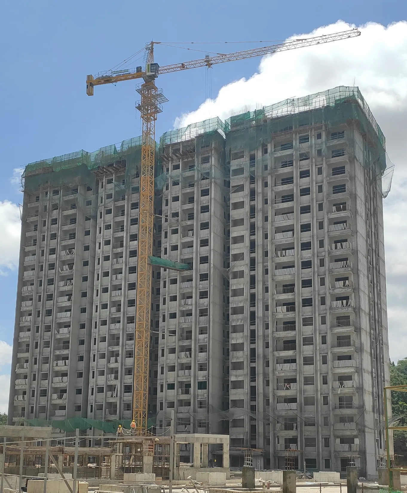 TOWER-A(PHASE 2) Terrace floor completed. Parapet and Above terrace  work are in progress.