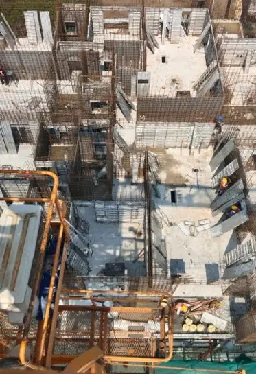 8th Floor | Shuttering & Reinforcement work in progress for portion of the slab