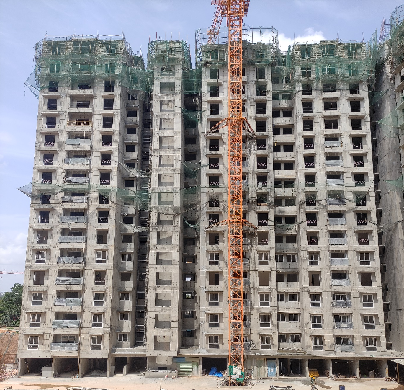 Wing C- 17th Floor slab shuttering WIP
