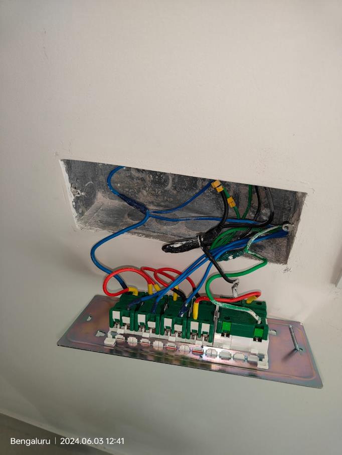 Tower- B: Switch-plate and wiring in progress