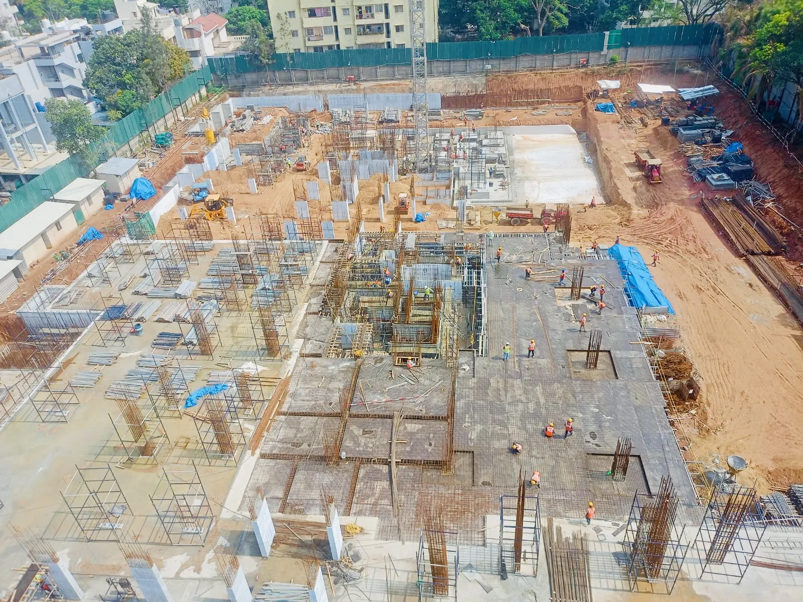 Tower B Upper Basement Slab work in progress