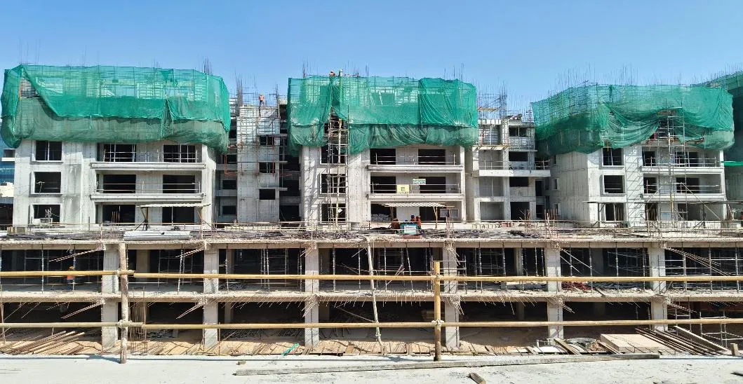 TOWER – E: Second floor slab completed, Third & fourth floor work in progress