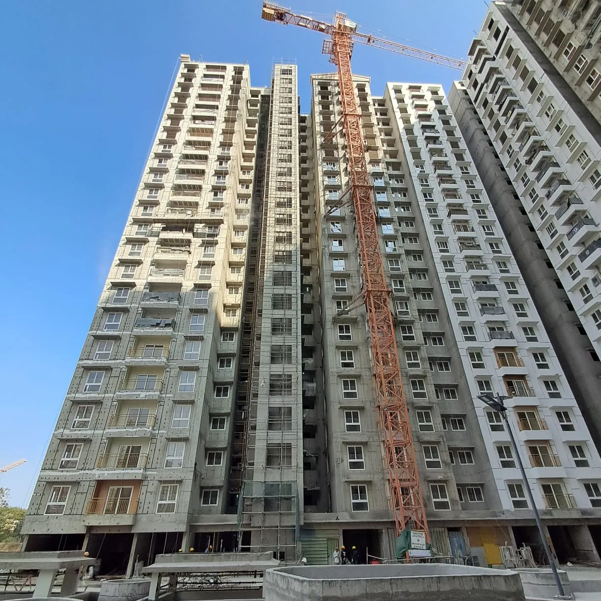 Wing A- Terrace Floor slab completed