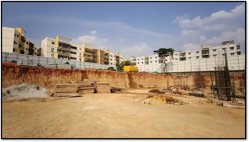 Excavation work in progress