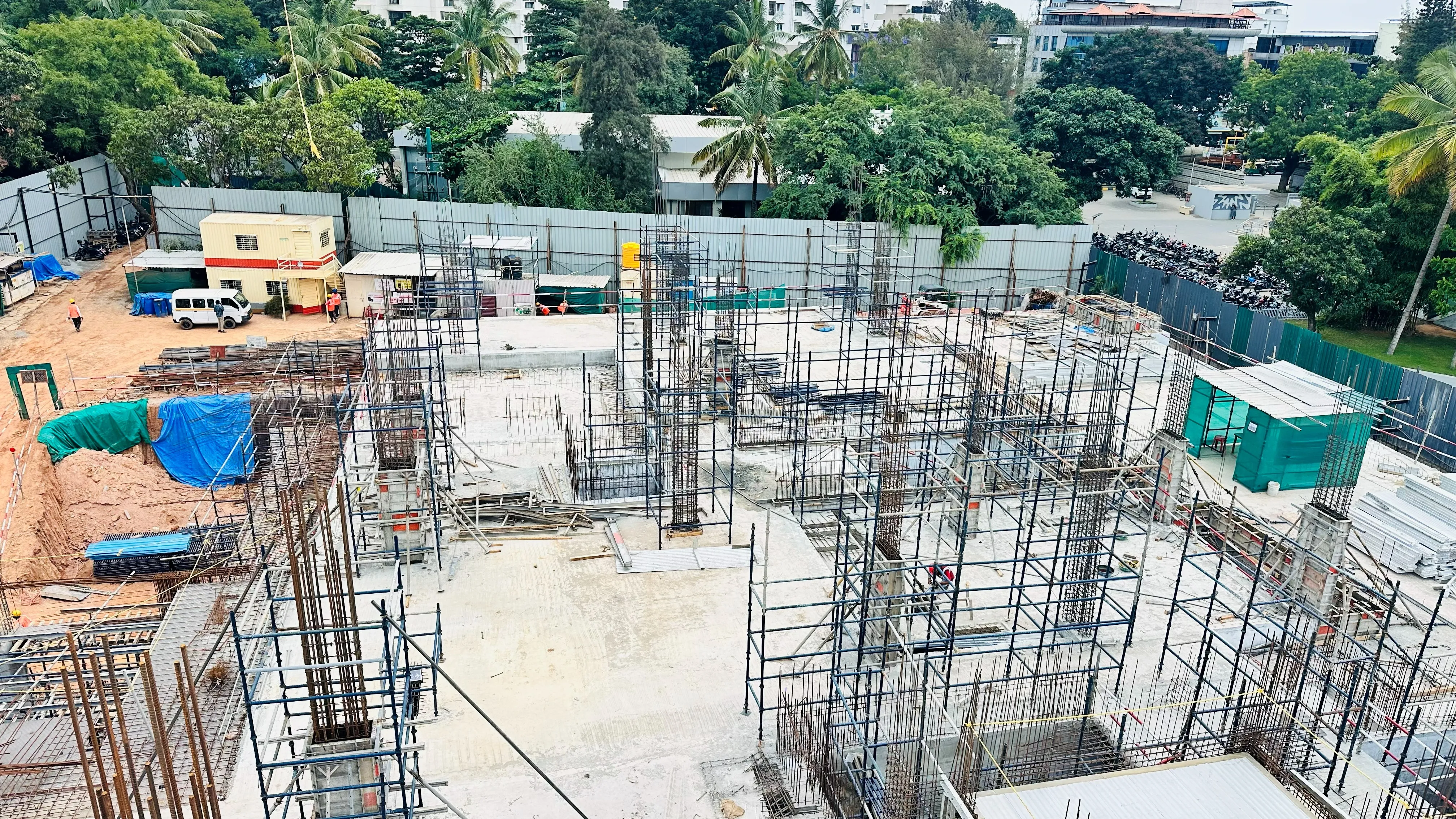 Club house Ground floor to 1st floor reinforcement work in progress