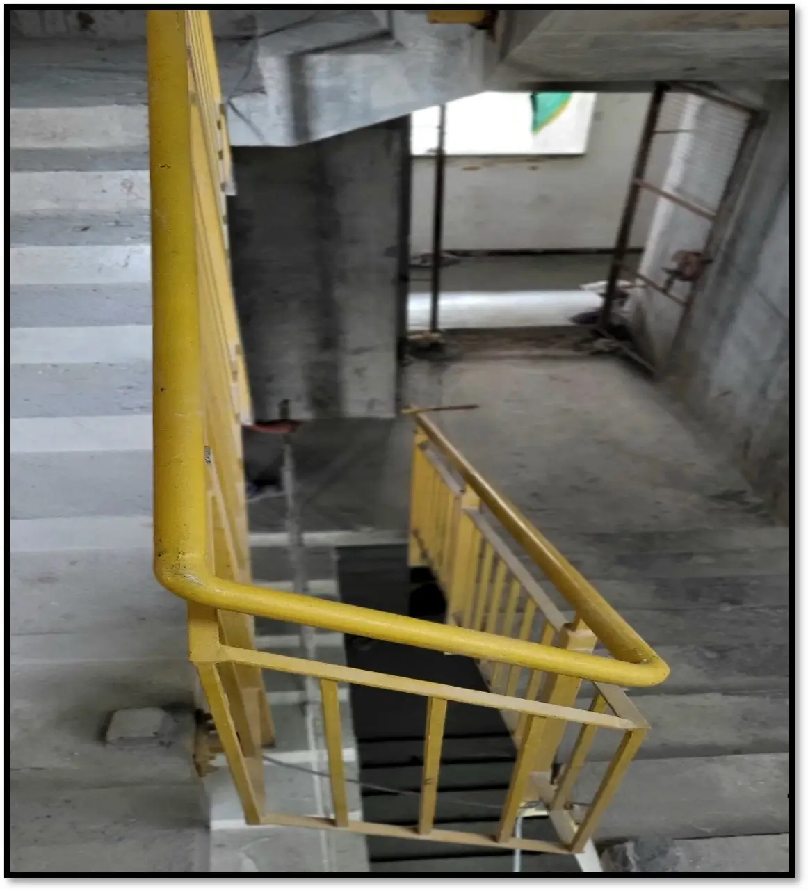 Staircase railing work in progress