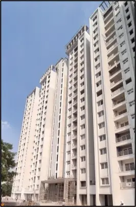 Tower E | External painting activities in progress.
