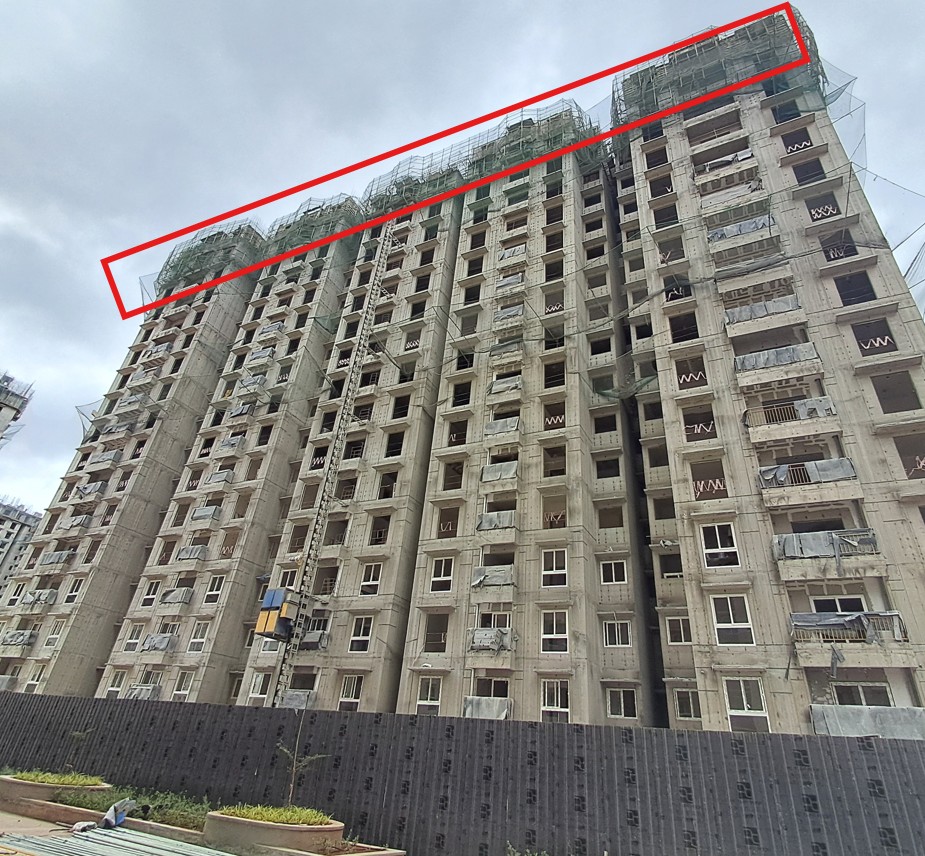 Dioro – Wing A – Milestone Release –“On casting of Sixteenth floor slab” – Status as on 26th