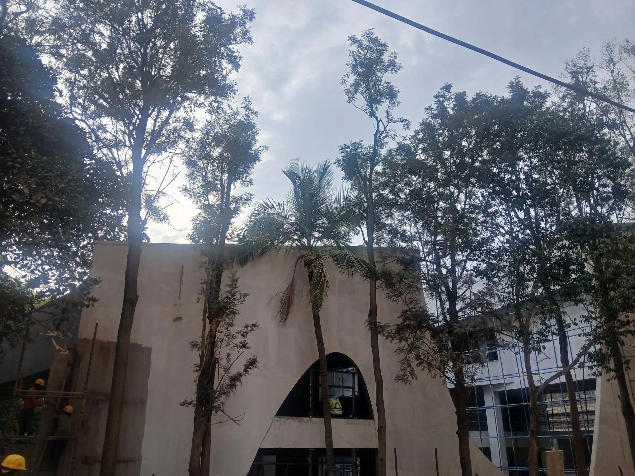 Club House external and internal finishing works in progress