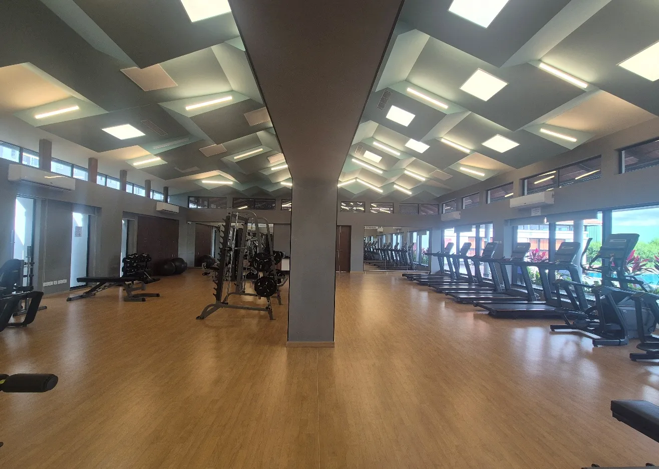 Gym, Badminton court and Swimming pool