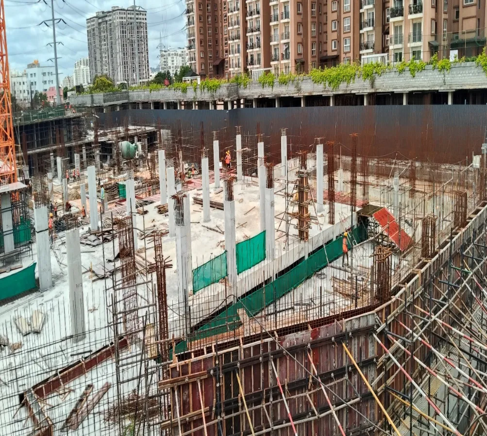 Upper basement, Podium Columns and slab in progress