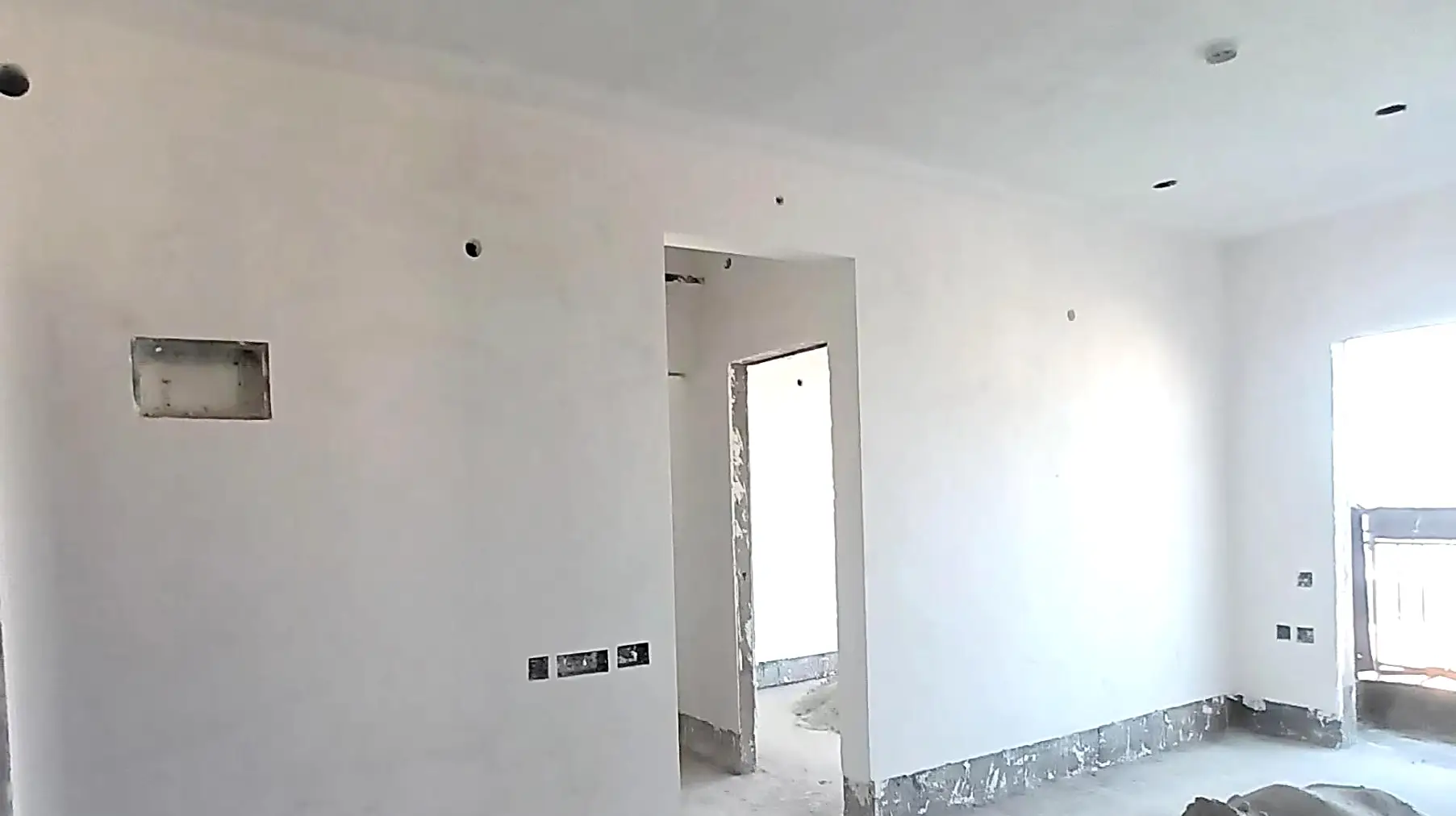 Plastering work in progress