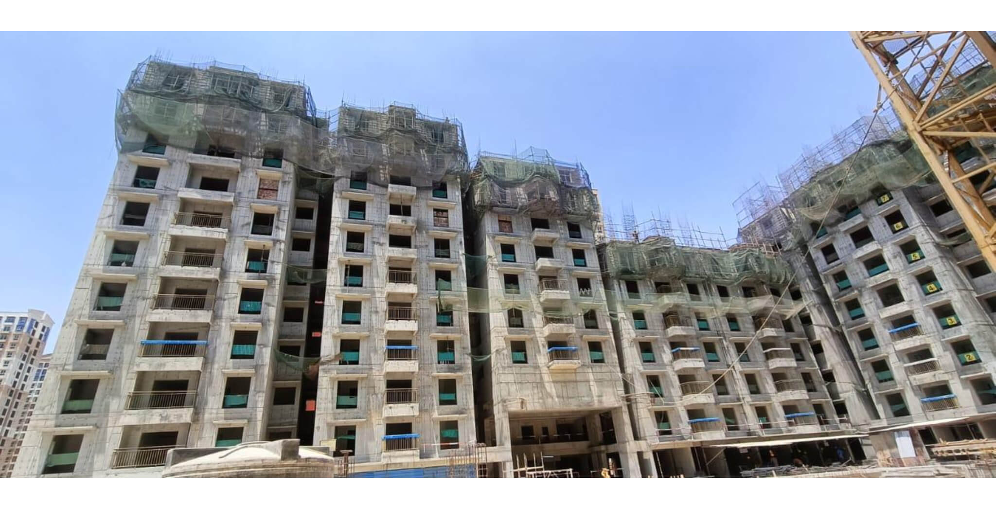 Wing A - 10th floor level structural work in progress