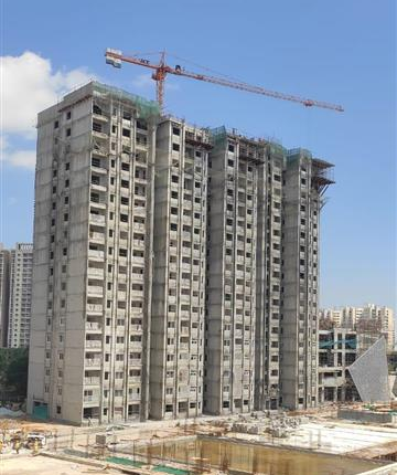 Parapet and Above Terrace work are in progress
