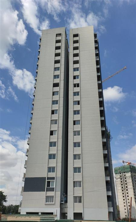 Tower D – External Painting activities are in progress