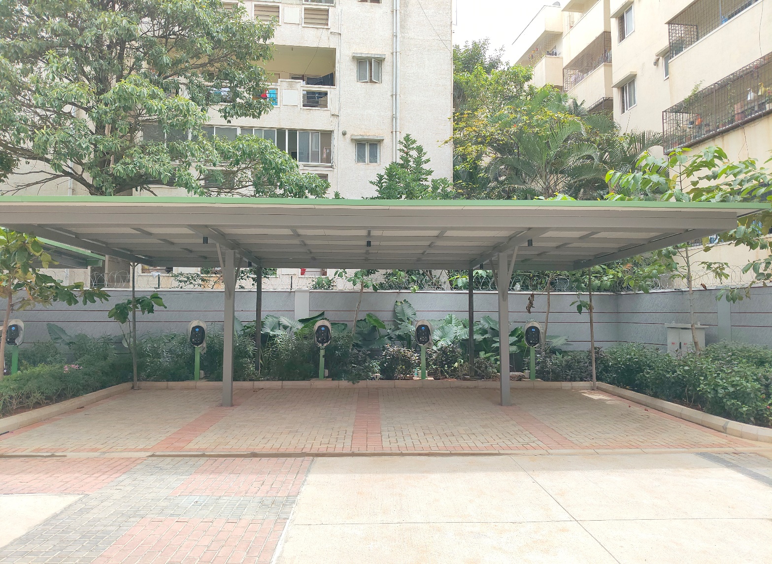 EV Charging shed work completed