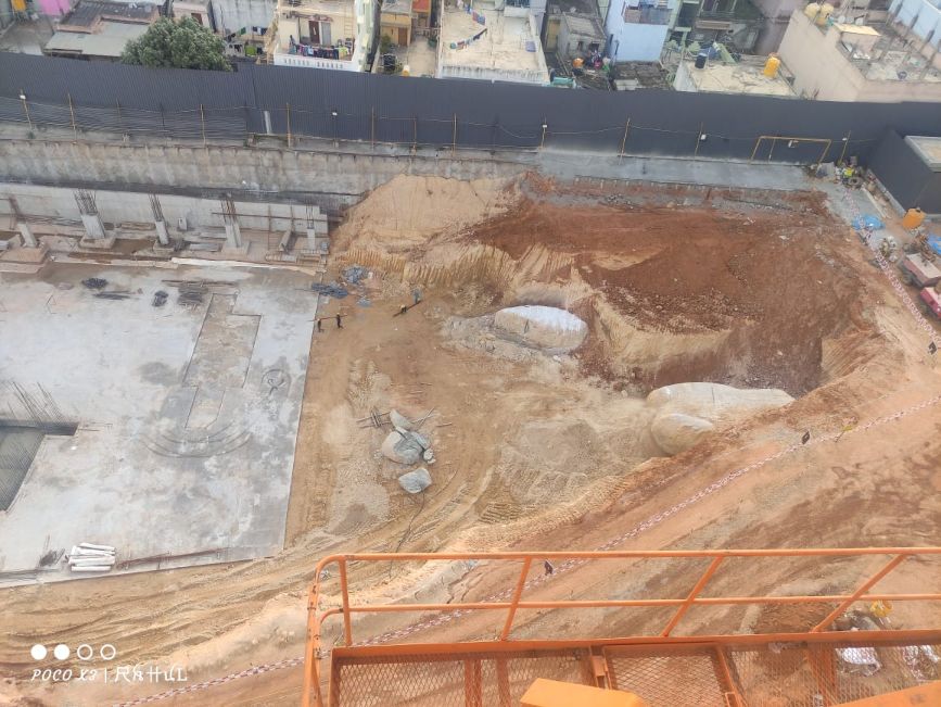 TOWER – B: Tower area excavation works are in progress.
