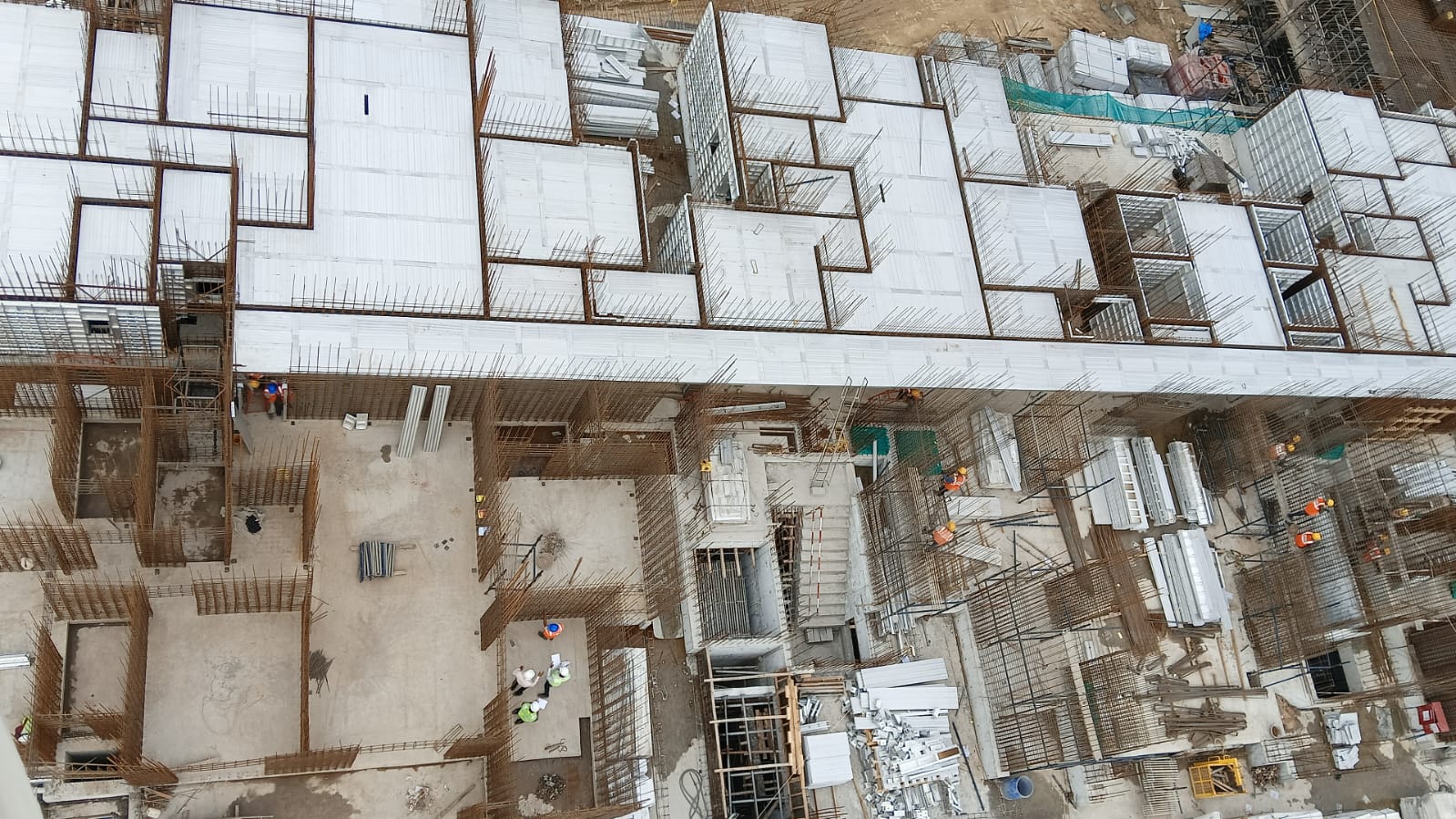 GF - Slab casted. GF to FF shuttering work in progress