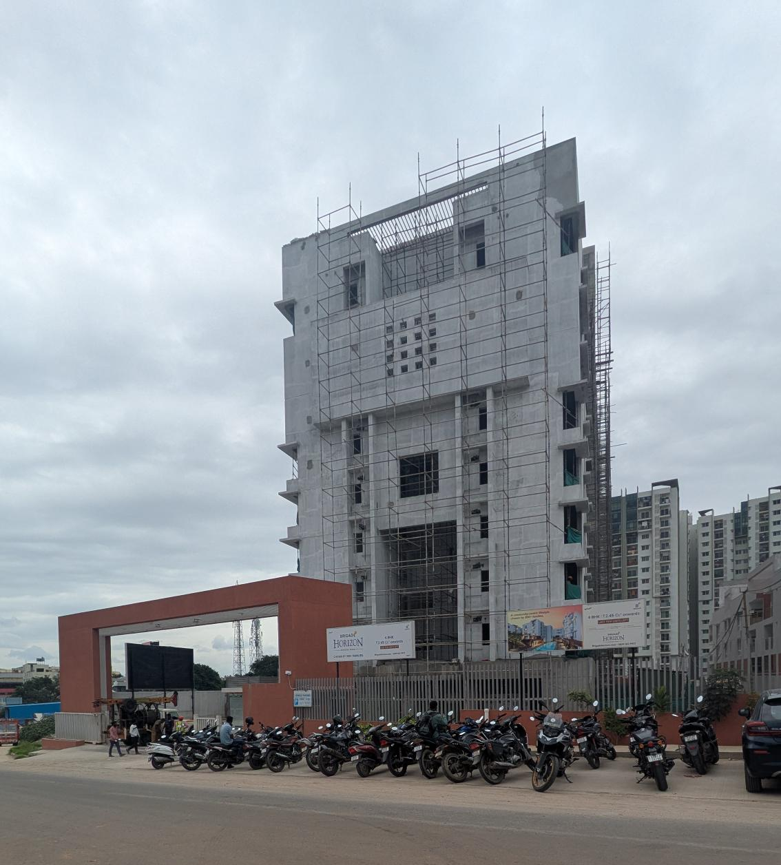 A Block – South Elevation – Texture Painting Work