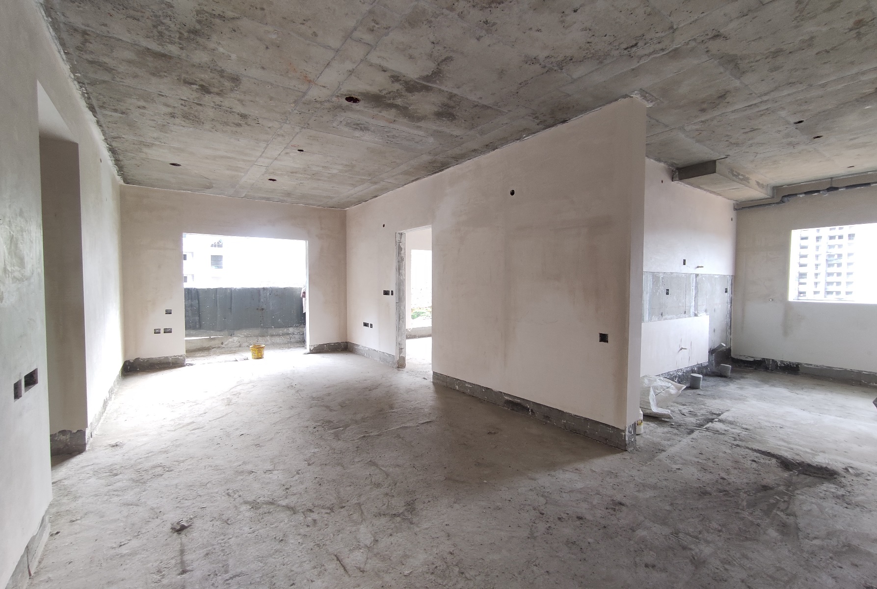 5th floor Internal flats Gypsum punning work in progress