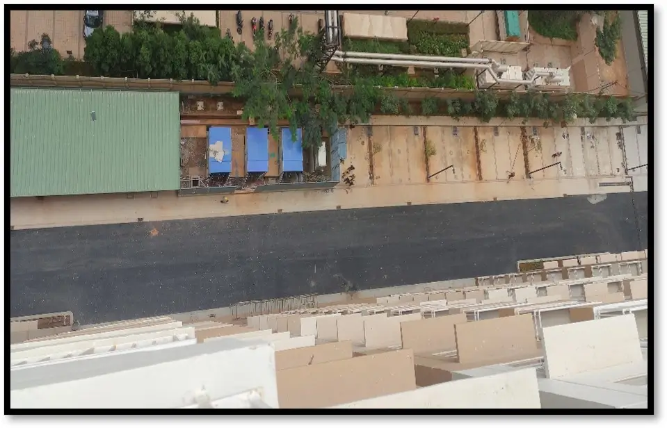 South & west face road and car parking area works completed