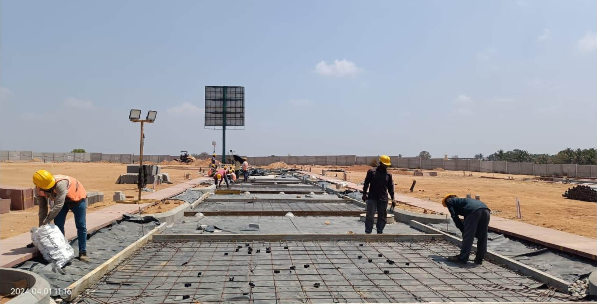 Sub Road 6 - Reinforcement work in progress - Mar 2024