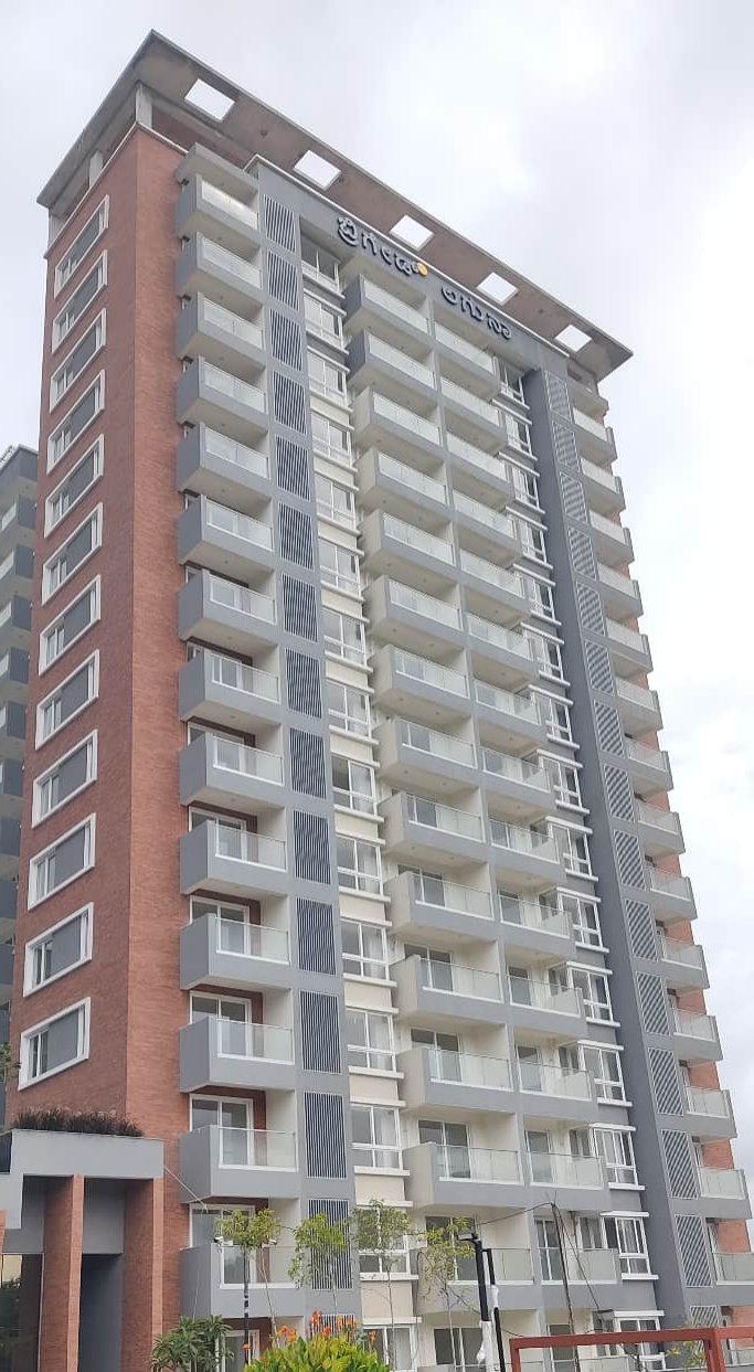 Tower A - External 2nd coat Painting in progress