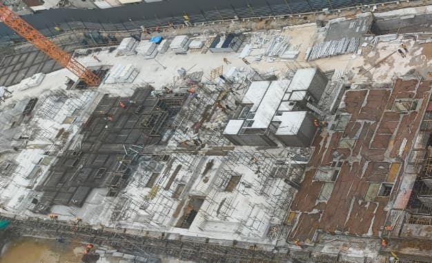 Tower – K: Ground slab work in progress