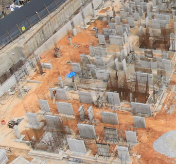 Tower – A: Raft concrete completed