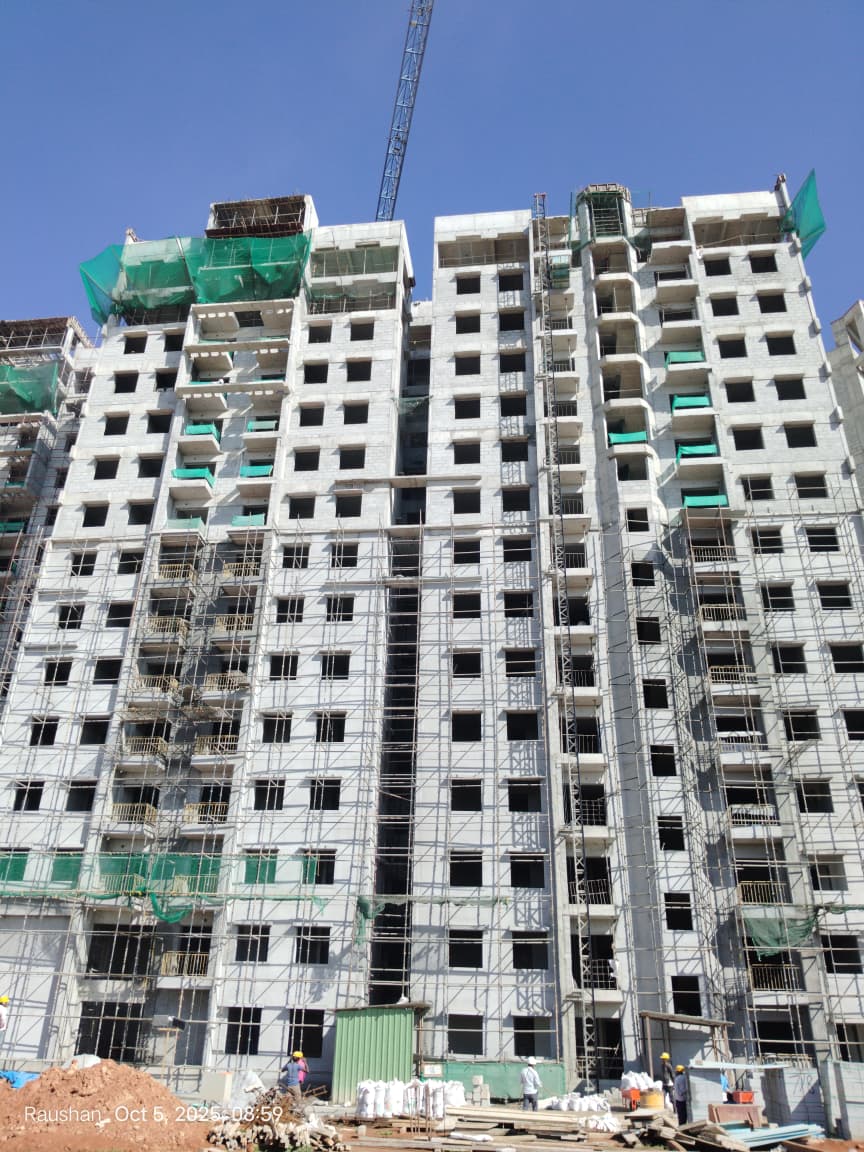 J Tower 13th Floor Blockwork work in progress