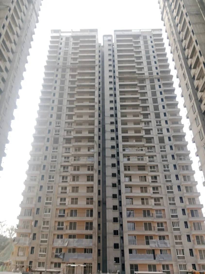 Terrace floor completed  External painting work in progress (North side)