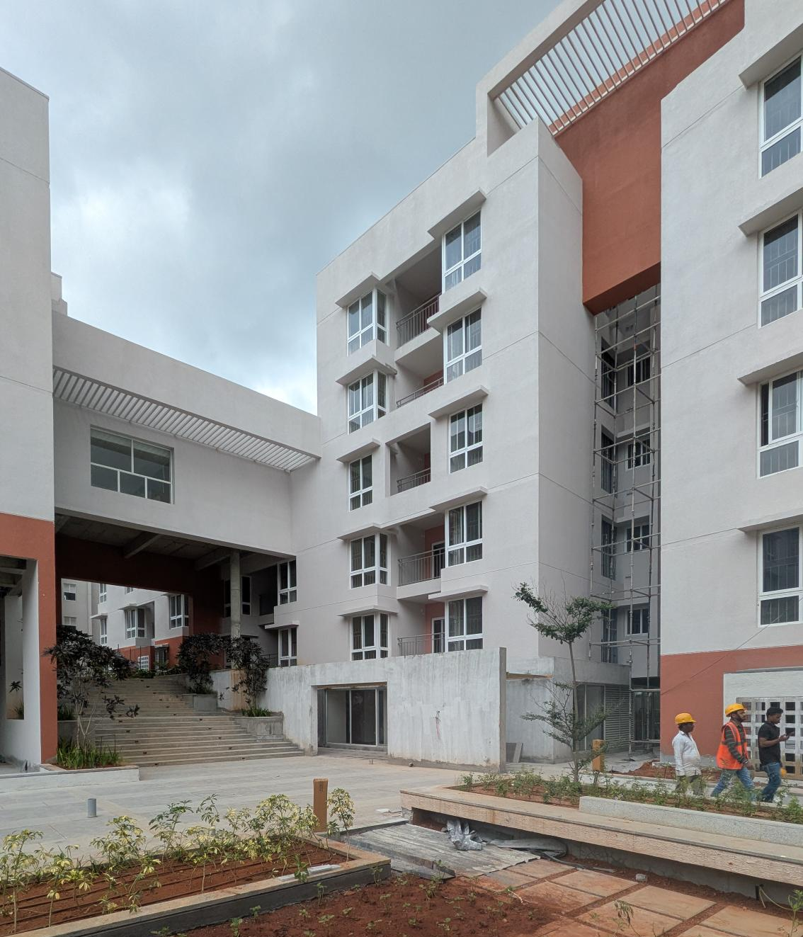 M Block  External paint work in progress. 14 flats QA certification completed. Terrace clay tile finishing completed. Basement VDF completed. Lift installed. Common area (Lift lobby and staircase) finishing work in progress. Basement Painting work in progress