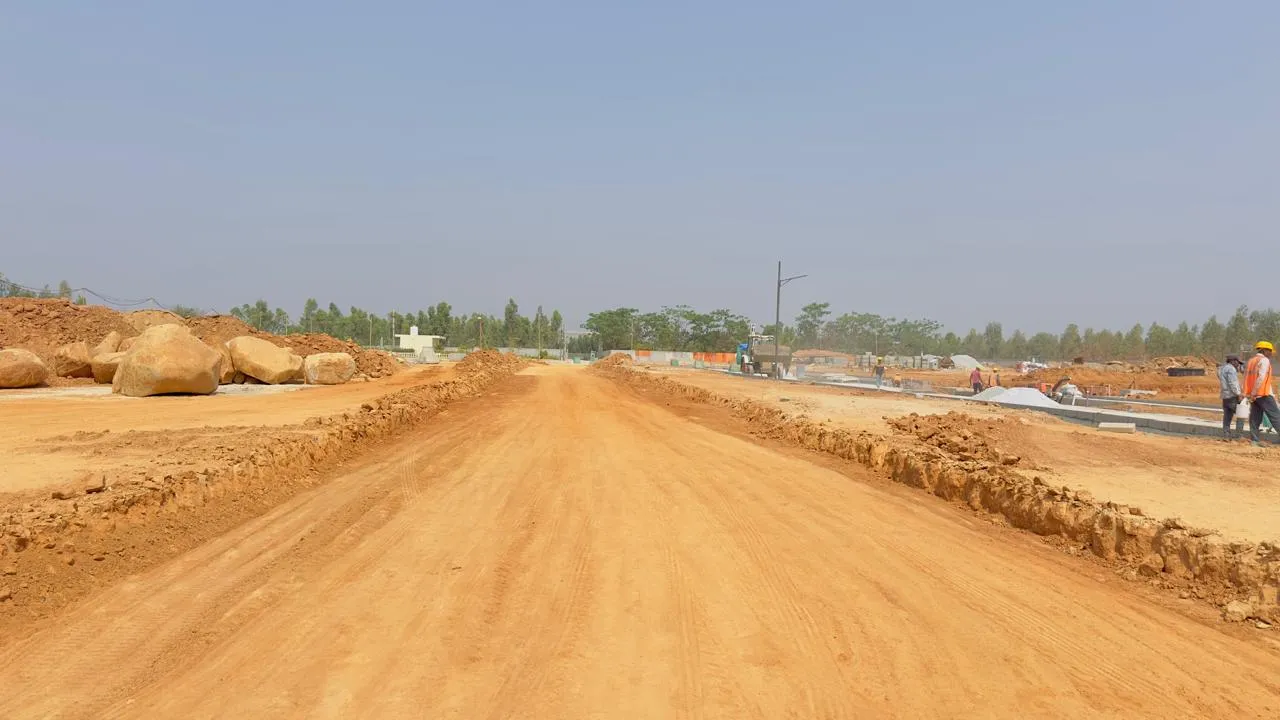 Road formation works in progress.