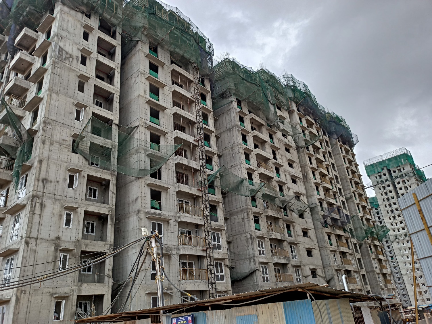 Wing A: 15th floor level structural work in progress