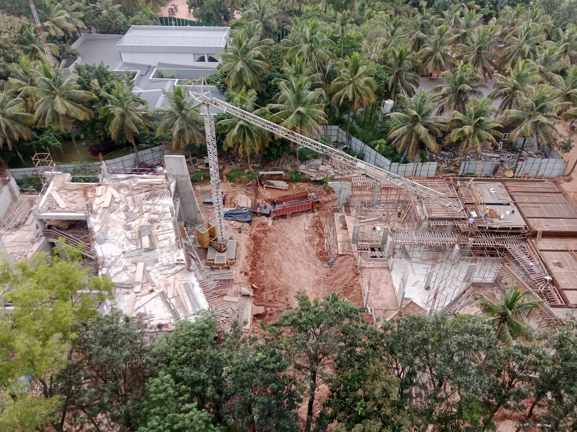 Compound Wall work is in progress