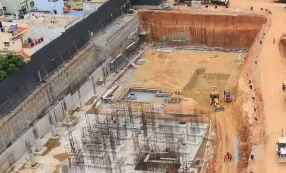 Tower – B: Raft concrete completed