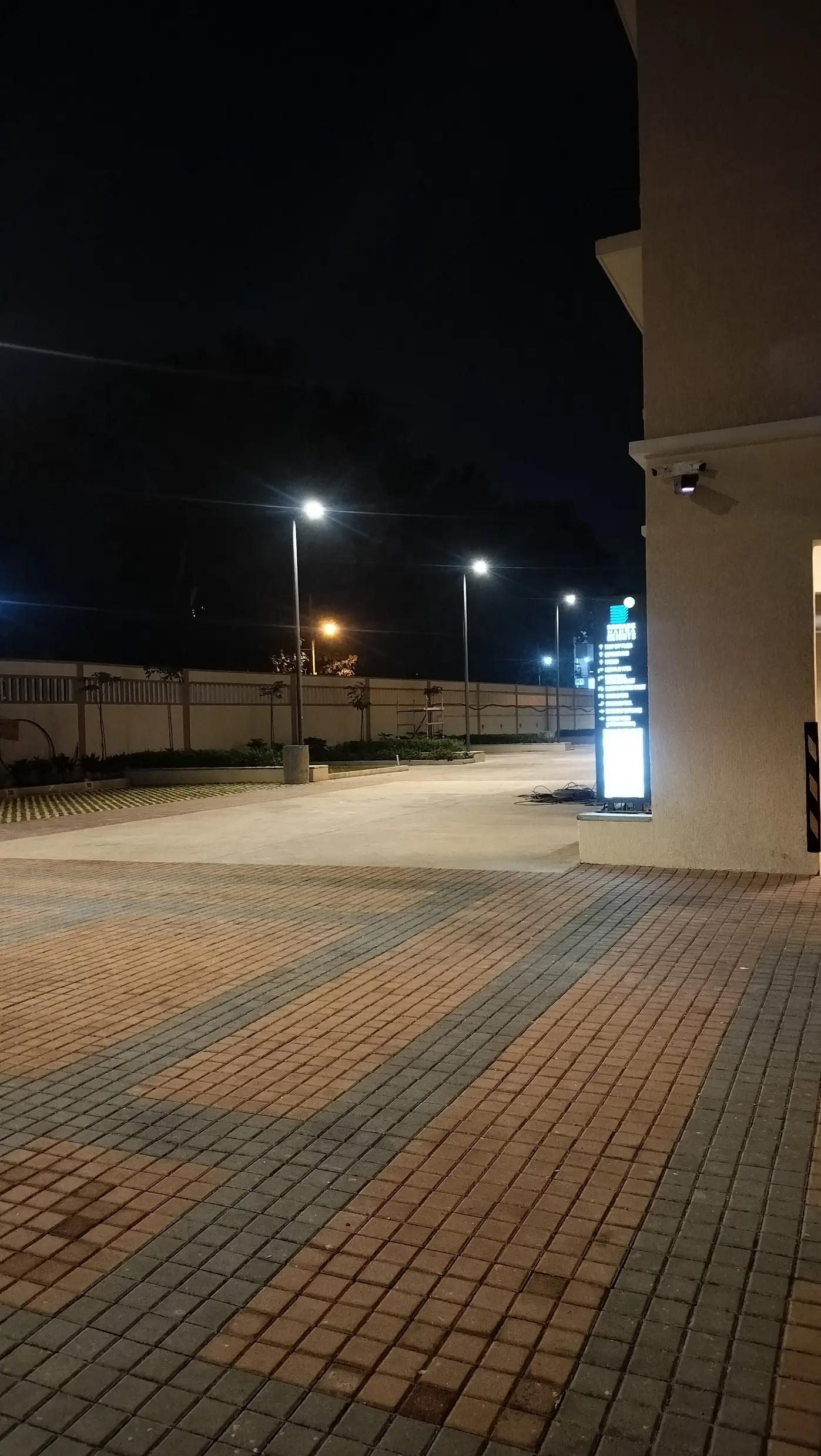 Entrance lobby 100% completed  & Driveway,carparking,signages & streetlight fixing works 100% completed